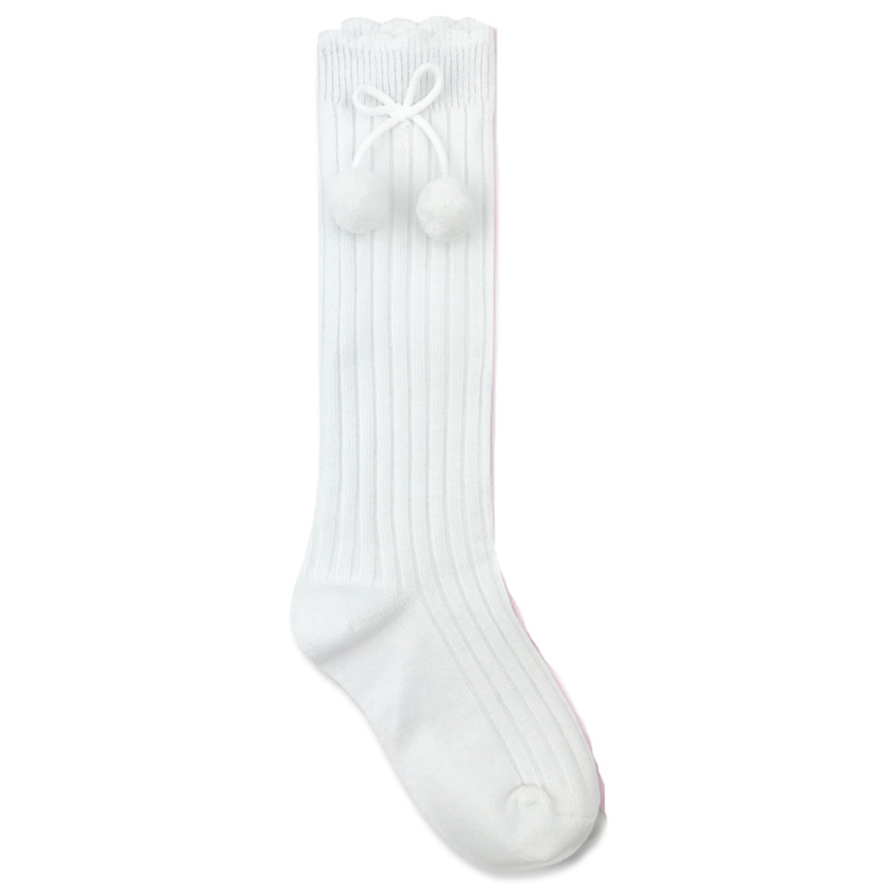 Jefferies Socks Pointelle Bow Knee High Socks - Ivory