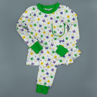 Evie's Closet Mardi Gras 2pc Pajama - size 24M