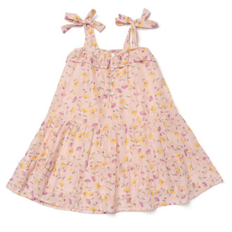 Lali Kids Picnic In Provence Dahlia Dress - Pink Floral
