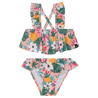 Deux Par Deux           Pineapple Love 2pc Ruffle Bikini Swimsuit