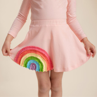 Lemon Loves Lime  Rainbow Twirl Skirt - Rose Shadow - size 4