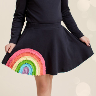 Lemon Loves Lime             Rainbow Twirl Skirt - Sky Captain - size 4