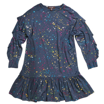 Imoga   Lisa Metallic Jersey Knit Dress - Multi Star