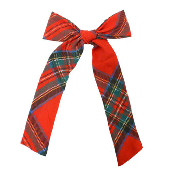 Be Girl Clothing                               Good Tidings Long Tail Bow - Red Plaid