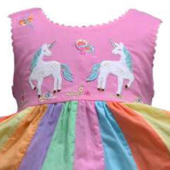 Cotton Kids    Fairyland Unicorn Rainbow Dress **PRE-ORDER**