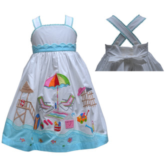 Cotton Kids    White Wonders Beach Adventures Dress