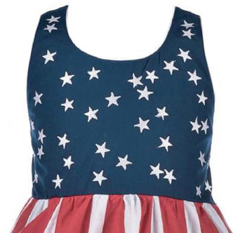 Cotton Kids July 4th Flag Dress - size 4T