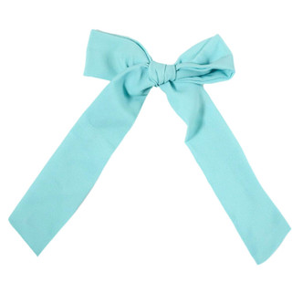 Be Girl Clothing        Baskets & Bunnies Long Tail  Bow - Aqua - size One Size