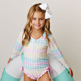 Swoon Baby by Serendipity            Rainbow Bright 1pc UPF 50 Rashguard Swimmy