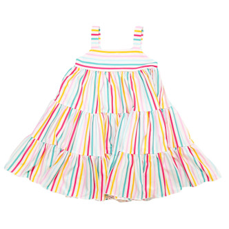 Be Girl Clothing       Eat Cake Playtime Garden Twirler Dress - Rainbow Stripes