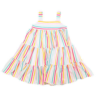 Be Girl Clothing            Eat Cake Playtime Garden Twirler Dress - Rainbow Stripes