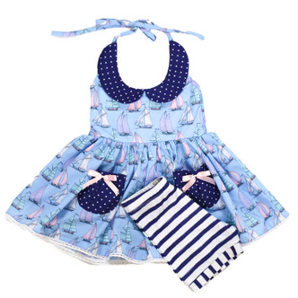 Be Girl Clothing                  Ahoy Matey Sailor 2pc Tunic Set **PRE-ORDER**