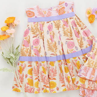 Pink Chicken                                       Krista Dress - Gilded Floral Mix