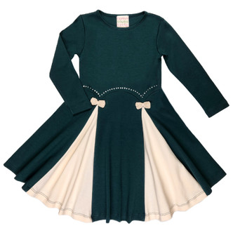 Lemon Loves Lime                   Holiday Shimmer Dress - Verdant Green **PRE-ORDER**