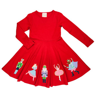 Lemon Loves Lime                   Holiday Nutcracker Celebration Dress - True Red **PRE-ORDER**