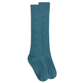 Jefferies Socks Classic Cable Knee High Socks - Surf