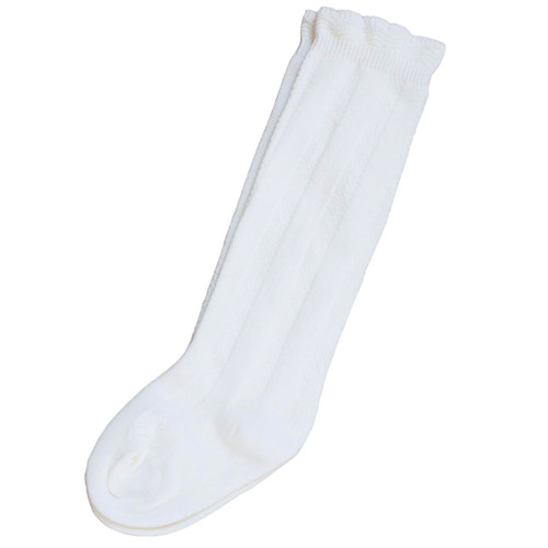 Be Girl Clothing   Classic Socksy Knee Socks - Off White - size Medium (4-6Y)