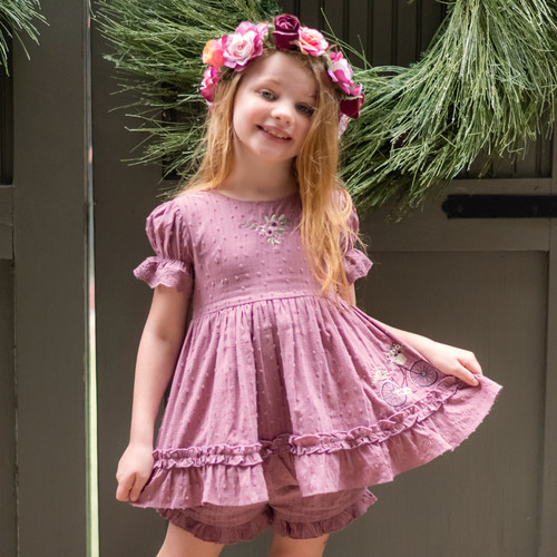 Evie's Closet    Hope Blooms 2pc Tunic & Short Set - size 18M