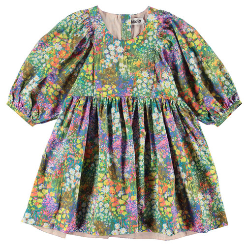 Molo                       Caio Print Puff Sleeve Dress - Flower Field - size 11/12