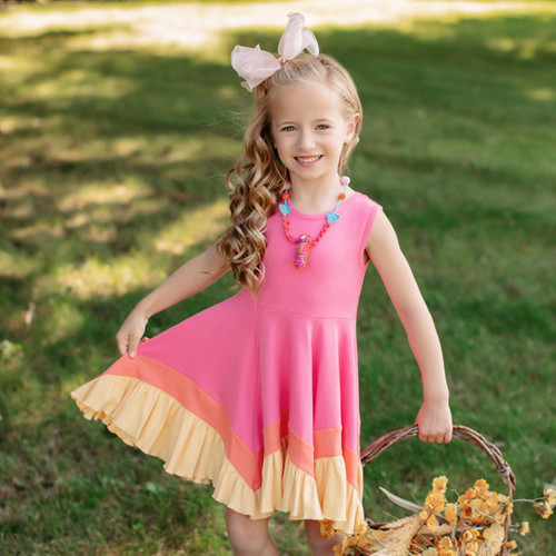 Lemon Loves Lime                  Carousel Dress - Pink Lemonade