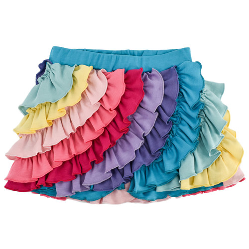 Lemon Loves Lime                  Ruffle Skort - Rainbow