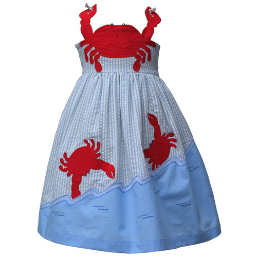 Cotton Kids    Under The Sea Crab Applique Dress