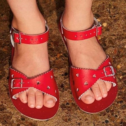 Salt Water Sun-San Sweetheart Kid Sandals - Red