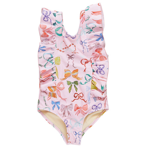 Pink Chicken          Katniss 1pc Swimsuit - Watercolor Bows