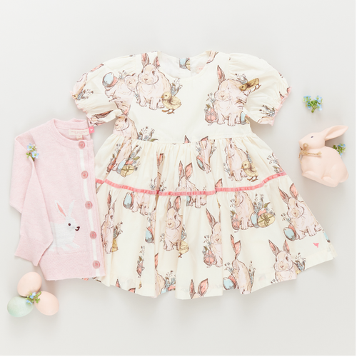 Pink Chicken    Easter Maribelle Dress - Bunny Friends