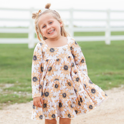 Be Girl Clothing                                                             Pocketful Of Sunflowers Garden Twirler Dress - Sunflowers