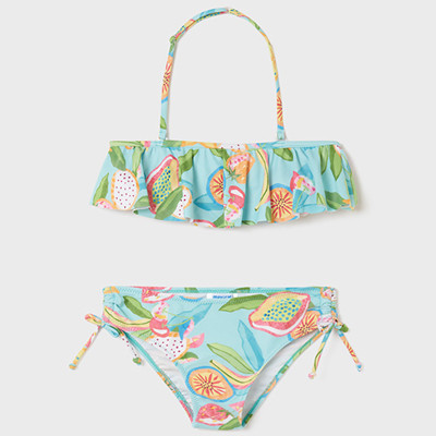 Mayoral - Ruffled 2pc Bikini Swimsuit - Tropical Fruit