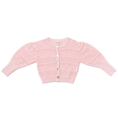 Lali Kids Picnic In Provence Knit Cardigan - Pink