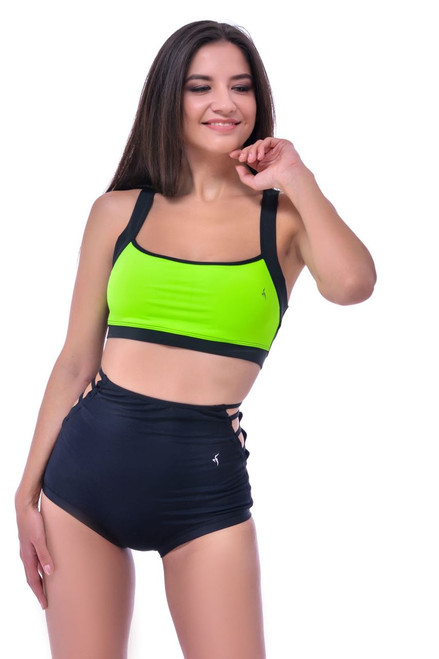 Yoga Top Charlotte Light Green-Black