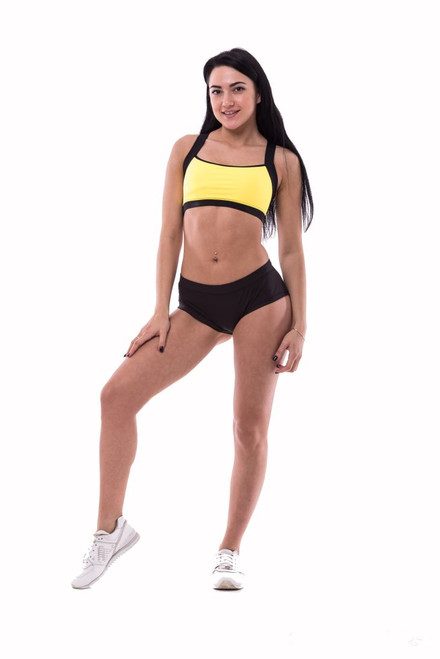 Pole Dance Top Charlotte Yellow-Black