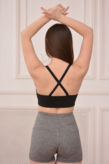 Gym Shorts, PoleWear, Pole Shorts, High Waisted Shorts, Gym wear, Sport Shorts, Shorts Amy Grey Melange