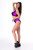 Pole Dance Shorts Onyx Black-Fuxia