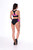 Yoga Shorts Onyx Black-Fuxia