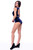 Pole Dance Top Amber Velour-Indigo