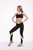 Fitness Leggings Ella Black-Light Green