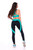 Fitness Leggings Ella Black-Turquoise