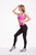 Fitness Leggings Donna Black-Pink