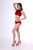 Shorts Pyrope Velour-Red Marble - pole wear scrunch bum shorts