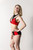 Pole dance Crop Top Eleanor Red-Black