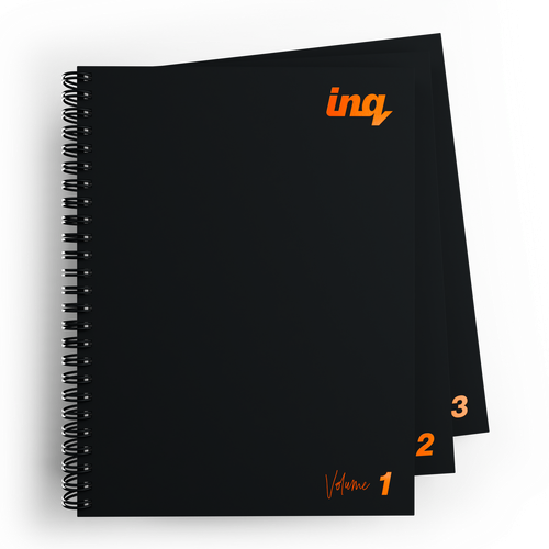 INQ Spiral Notebook 3-Pack - A5 5.8" x 8.3", 156 Pages (Black)
