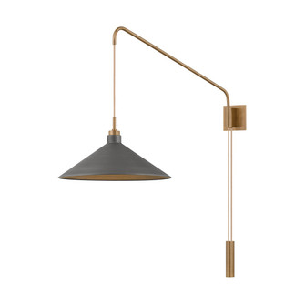 Conor One Light Wall Sconce in Patina Brass And Graphite (67|B2936-PBR/GRA)