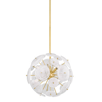Tamara Six Light Chandelier in Aged Brass (428|H1004806-AGB)