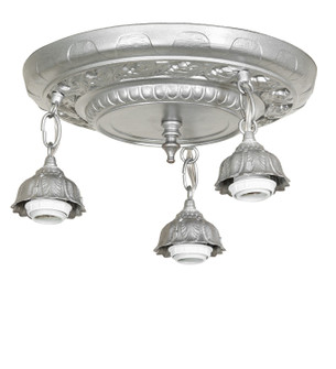 Three Light Semi-Flushmount Hardware in Light Sandstone (57|276623)