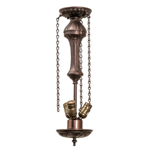 Victorian Three Light Semi-Flushmount Hardware in Mahogany Bronze (57|107718)