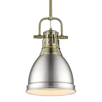 Duncan One Light Pendant in Aged Brass (62|3604-S AB-PW)