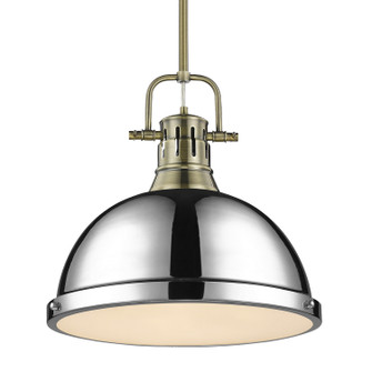 Duncan One Light Pendant in Aged Brass (62|3604-L AB-CH)